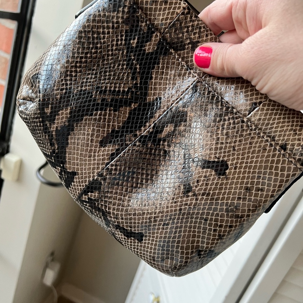 COACH - Python-Texture Crossbody Bag in Neutral S… - image 6